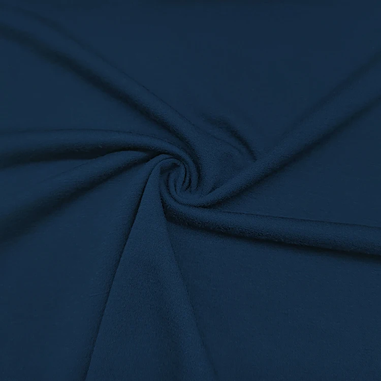 New Style Rayon Material French Terry Fabric , Knitted Solid Polyester Spandex Terry Fabric For Hoodies/