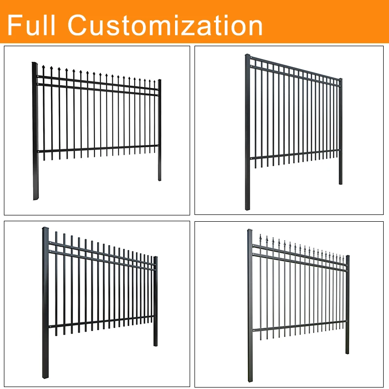 Hot sale best price powder coating rod wrought iron fence philippines