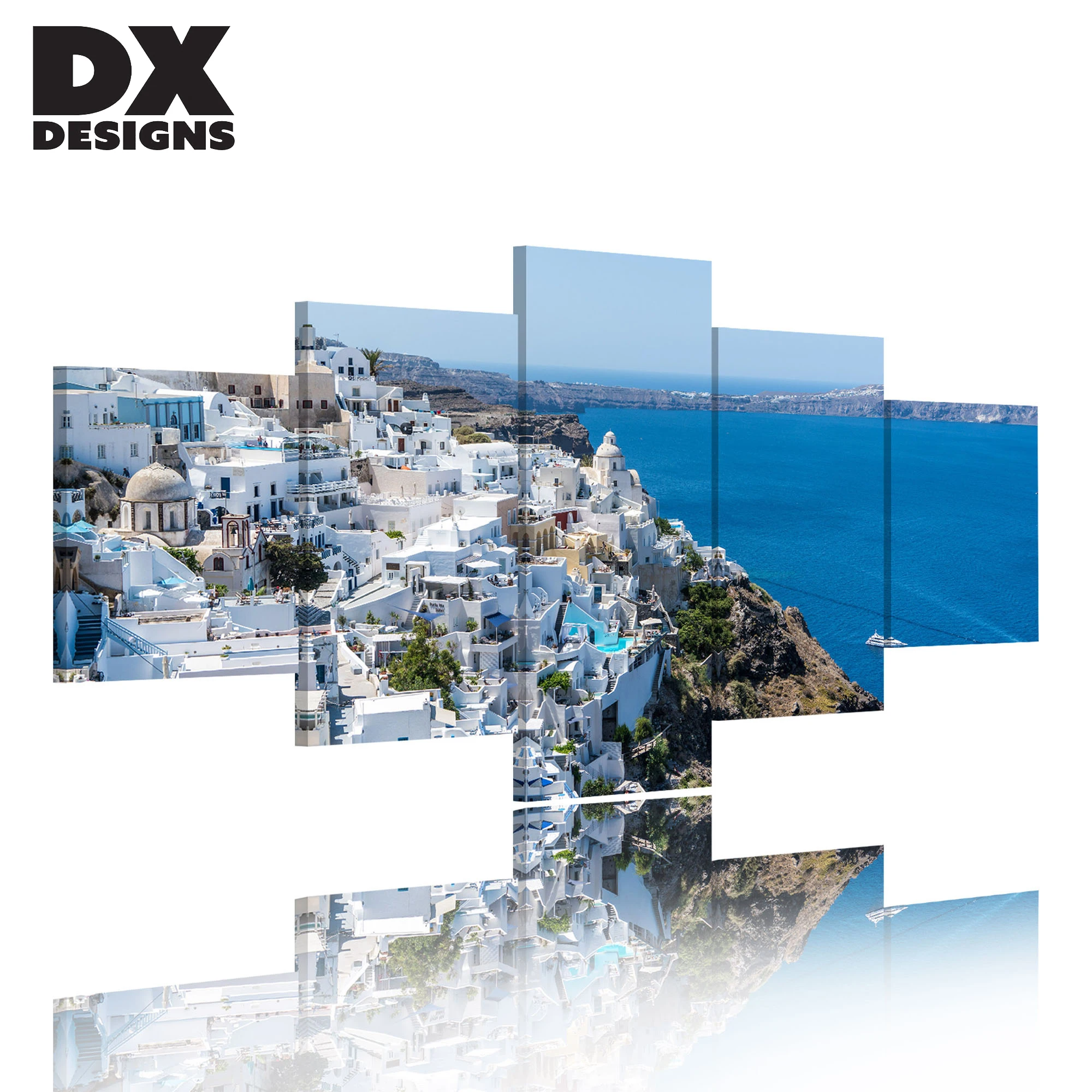 Custom Canvas Printing 5 Piece Landscape Painting Wall Painting Decor Print Art