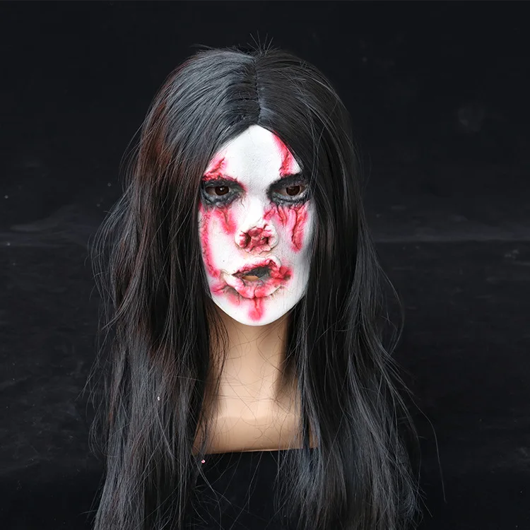 Halloween haunted house trick props room escape creative simulation human head film and television scary props ghost head