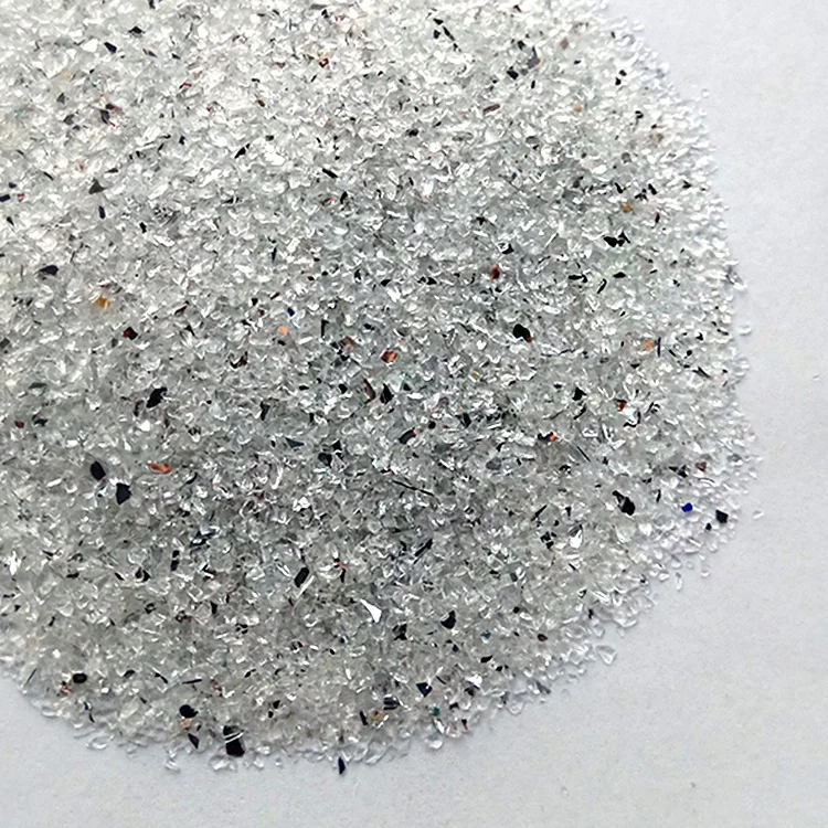 3-6 mm Crushed Mirror Glass Chips for Terrazzo and Concrete Making
