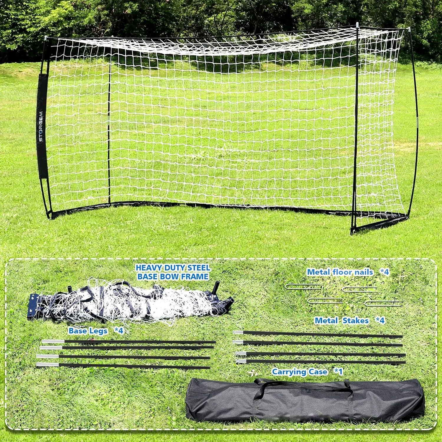 Durable Indoor-Outdoor Portable Football Net Soccer Goal Post for practice