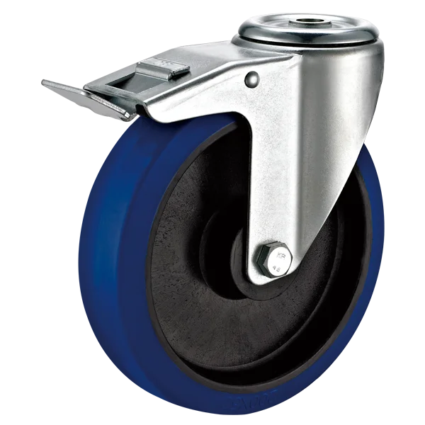 3-Inch Threaded Stem Heavy Duty Thermoplastic Rubber Wheel