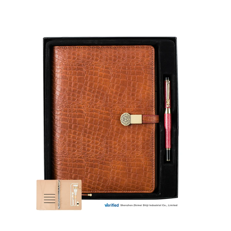 2024 Latest Customized A5 Notebook High Quality Best Selling Binding Journal with 8000mAh Cell Phone Powerbanks