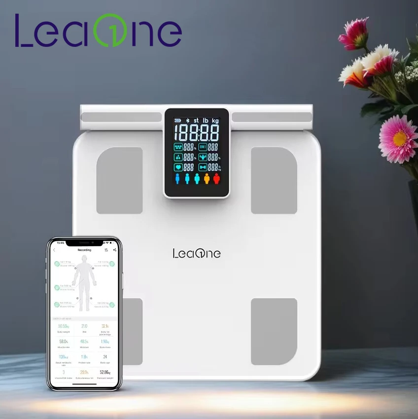 8 Electrodes Scale Smart Body Composition Scale Bluetooth Measures Fat BMI Weighing Scales
