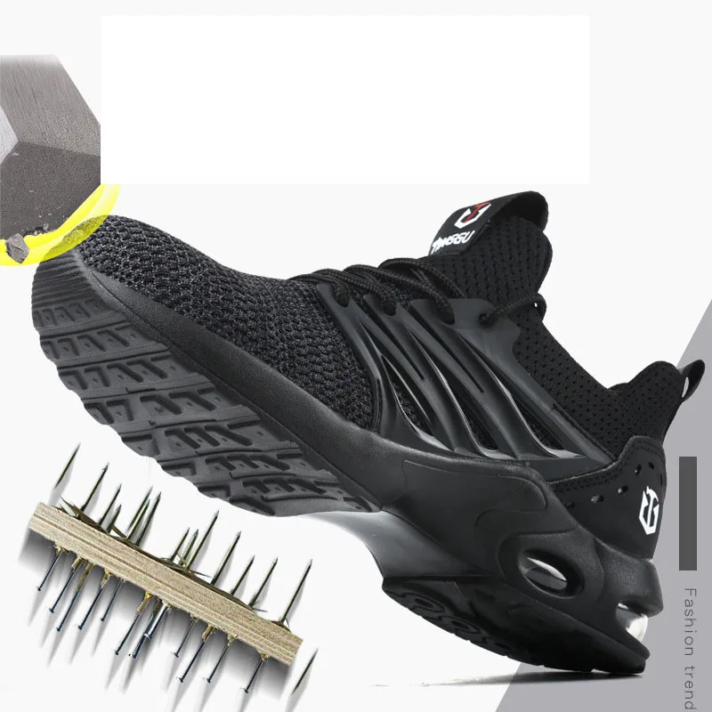 2023 Trend fashion CE safety shoes casual air cushion steel toe caped anti-smashing anti-puncture labor Shoes