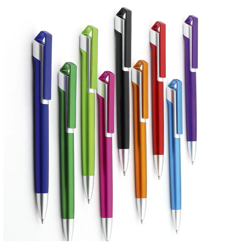 2024 new premium metallic plastic ballpoint pen with custom logo for promotional-support 0.7mm blue semi gel ink  pen