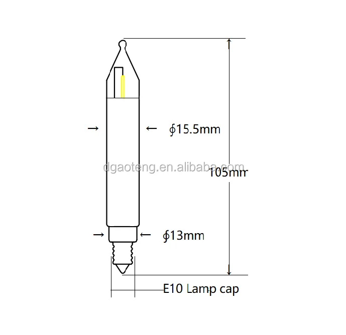 Светодиодная подвеска Универсальный мех lnnen- und AuBenbeleuchtung Sockel E10 t15x105 мм