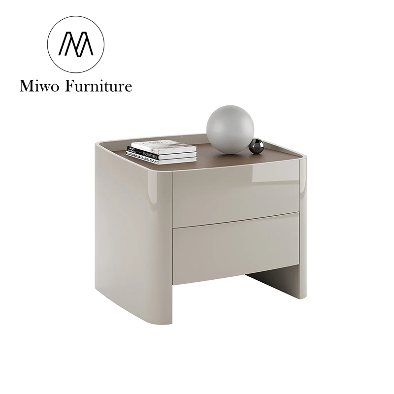 hotel white nightstand Bedroom Modern Luxury bedside cabinet With 2 Drawer chest storage bedroom bedside table Italian furniture
