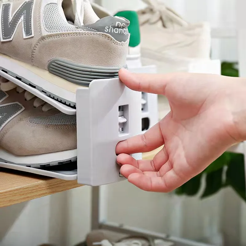 Hot Selling Adjustable Shoe Organizer Footwear Support Slot Space Saving Rack Cabinet for