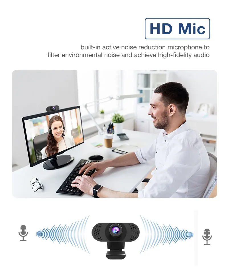  Веб-камера 1080P CMOS USB 2 0 веб-камера с микрофоном для ПК ноутбука/компьютера конференц-связи автоматической коррекцией