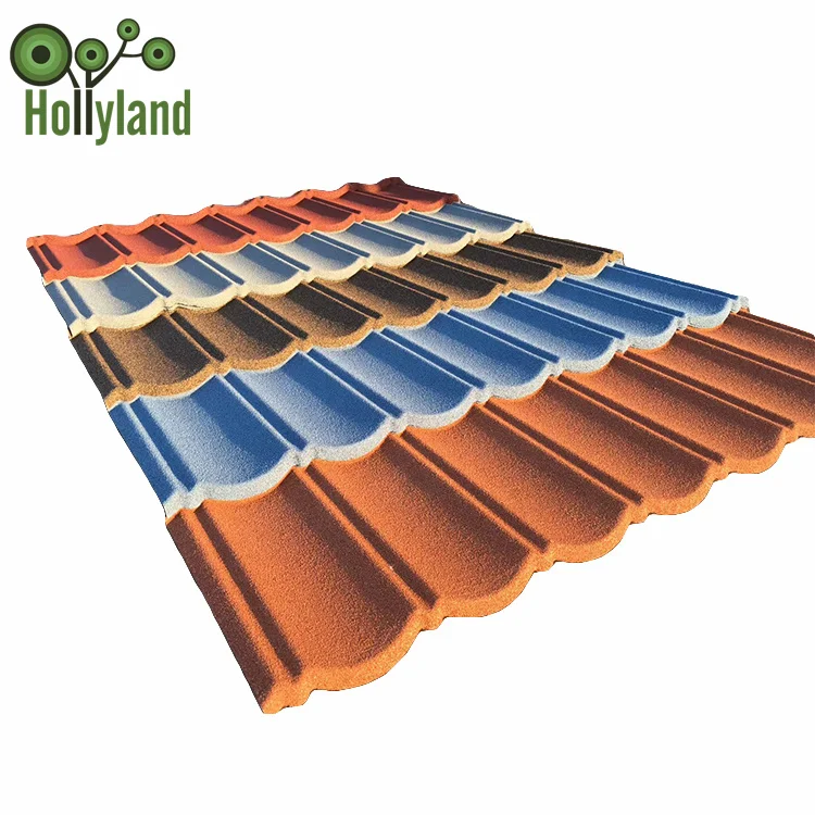 Cheap Price Building Materials Colorful Stone Coated Steel Roofing Tile Bond Tile 0.38-0.50mm
