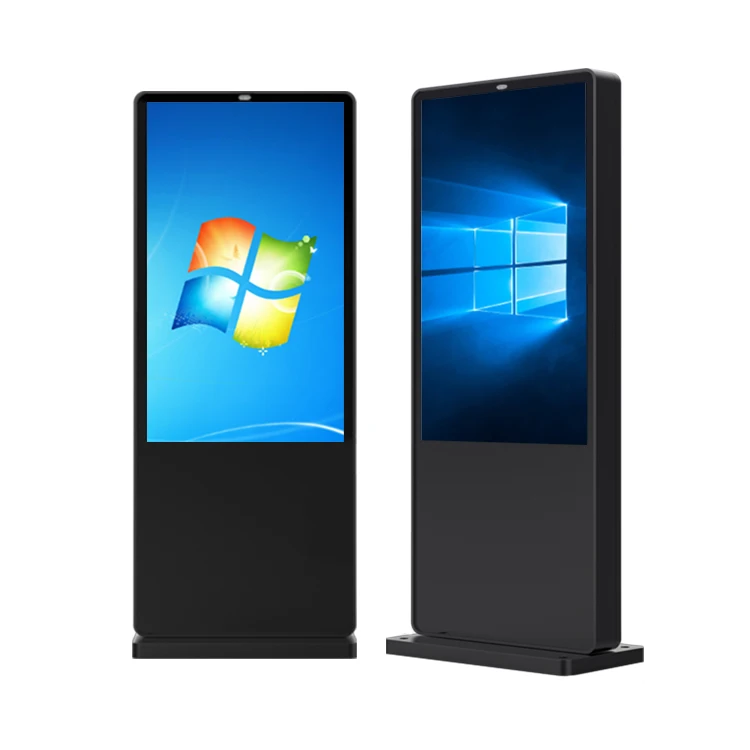 Used for news and current affairs publicity display 65 inch vertical outdoor floor stand kiosk huge outdoor display totem
