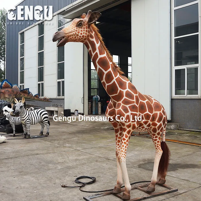 Outdoor Amusement Park Popular Artificial 3D Zoo Animal Set Toy