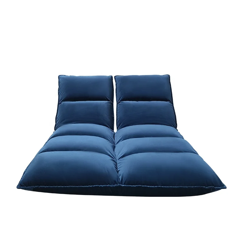 Оптовая продажа напольный диван для гостиной складной синий бархатный спальни влюбленных