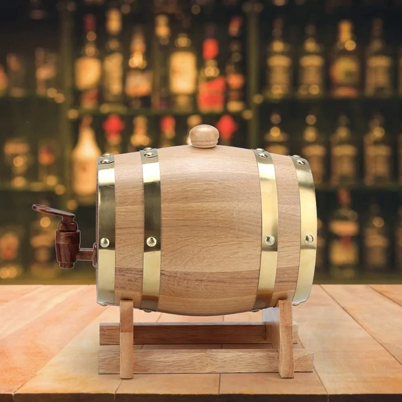 Oak Aging Barrel Charred Oak Bourbon Whiskey Barrels The Home Decor Oak Aging Barrel with Wood Stand