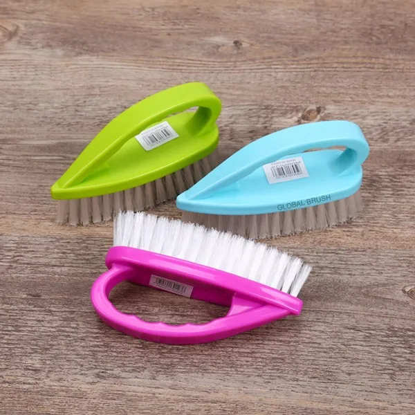 
HQ2613 iron shaped candy color PP plastic cleaning brush 