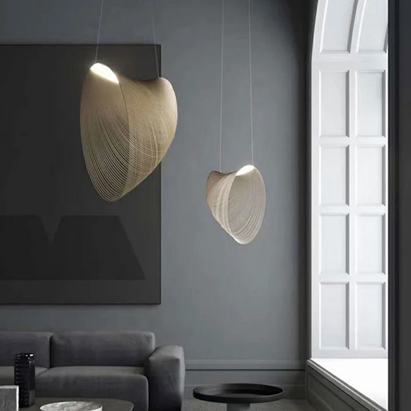 Japanese cafe lamp led pendant lights decoration lighting restaurant chandelier modern wooden pendant lamp