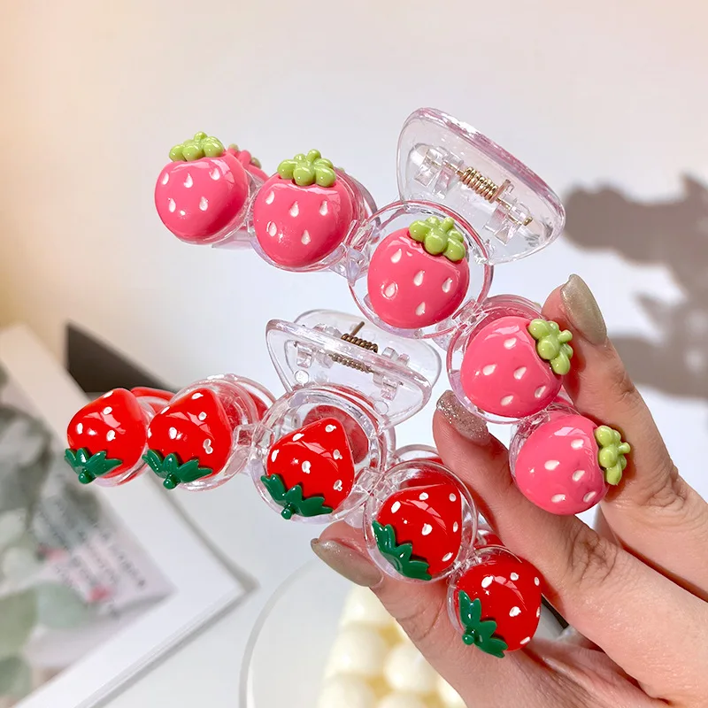 8cm New Spring Summer Fruits Haarklammer Fashion Plastic New Sweet Cute Shark Hair Claw Temperament Creative Girl Hair Accessory