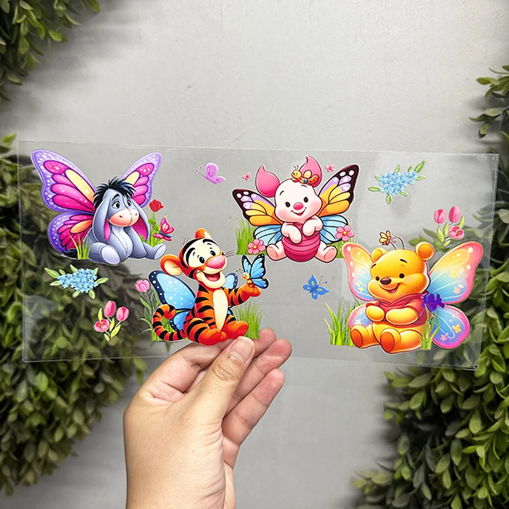 Waterproof UV DTF Cup Wrap Transfers 16oz Vinyl Wrap Glass Cups Label Sticker for Cup Wraps Transfer Printing