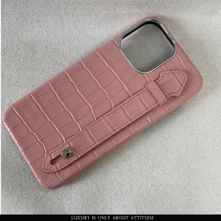 Wholesale high quality embossed crocodile leather case cover for iphone 13promax