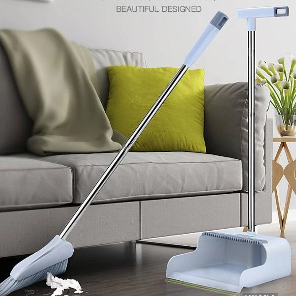 Broom dustpan set with water wiper