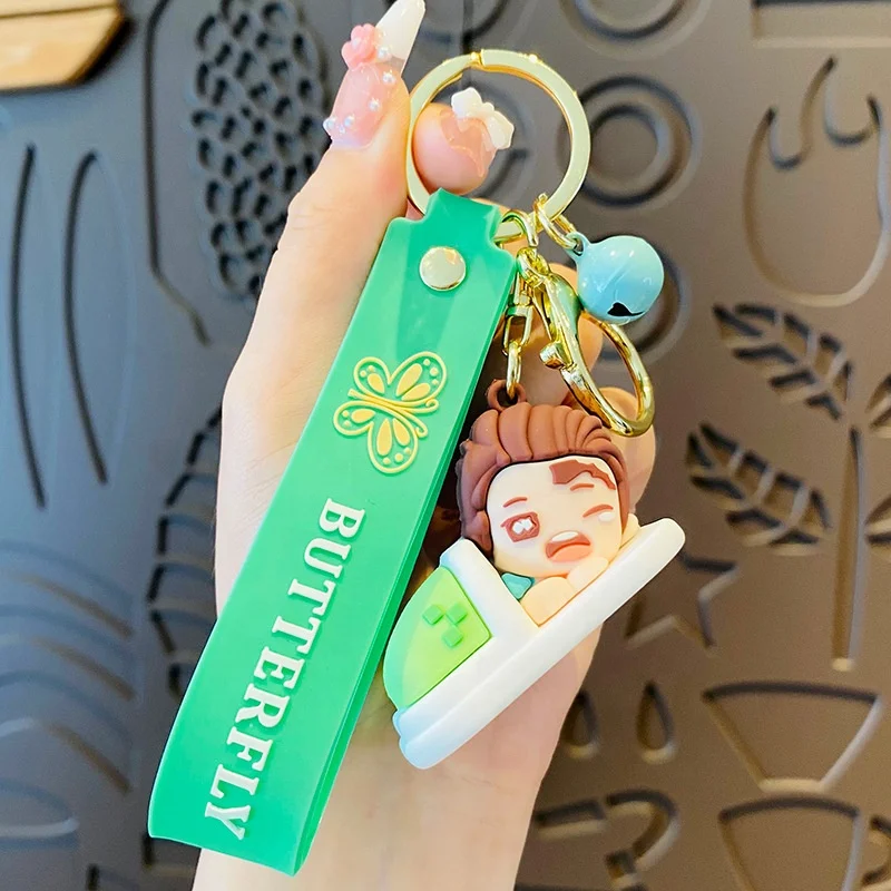 Verified Keychain Manufacturer Wholesale Transparent Acrylic Material Sword Anime Acrylic Demon Slayer Keychain