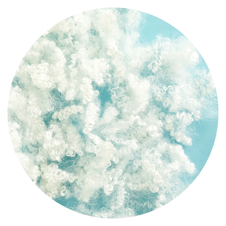 3d polyester hollow conjugated siliconized fiber