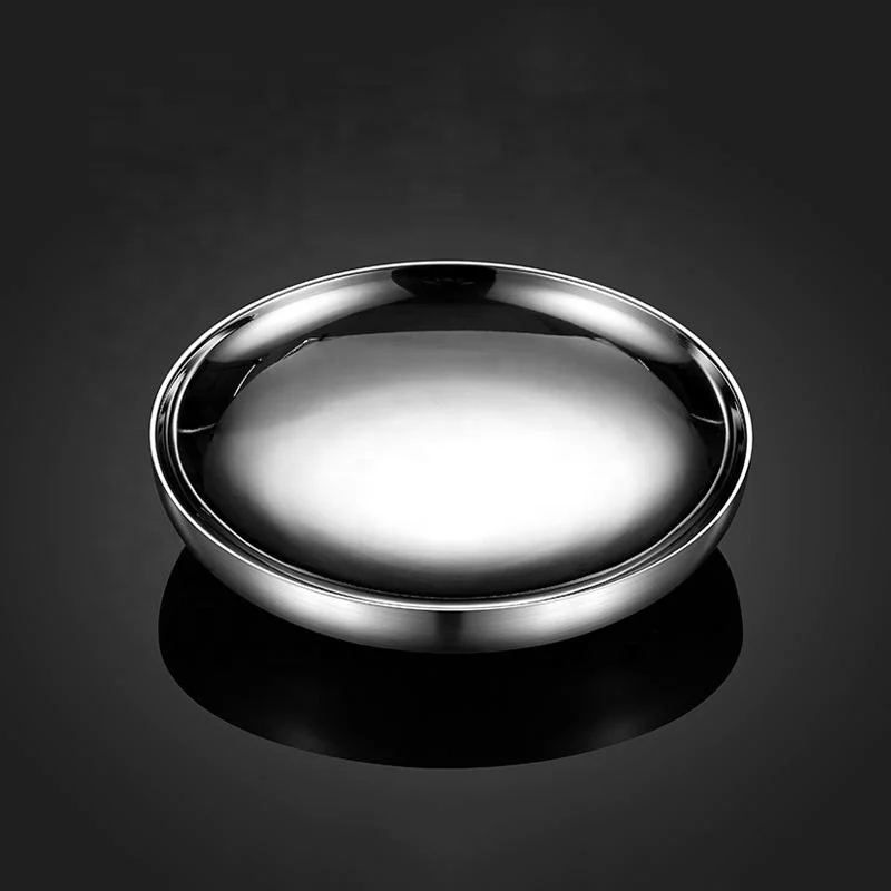 304 stainless steel Food Dishes Plate Kitchen Utensils Seasoning Plate Food Serving Tray Stainless Steel Dinner Plate Set