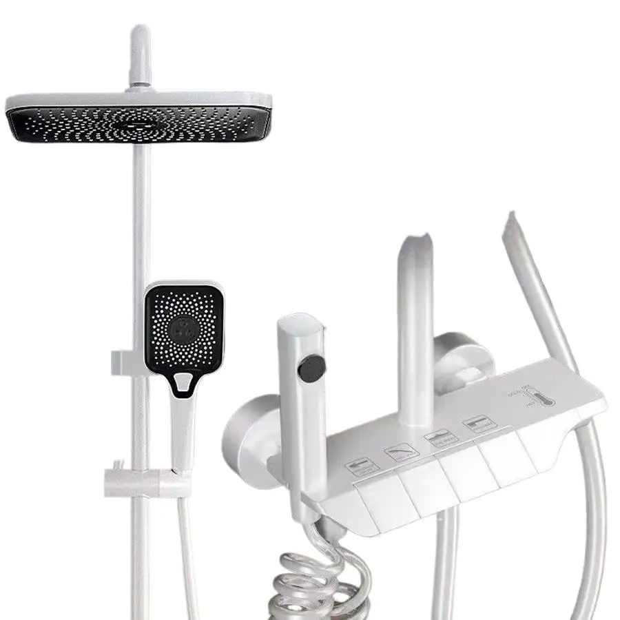 Wholesale Rainshower Factory Square Stainless Steel Bathroom Shower Sets Bath For Hotel