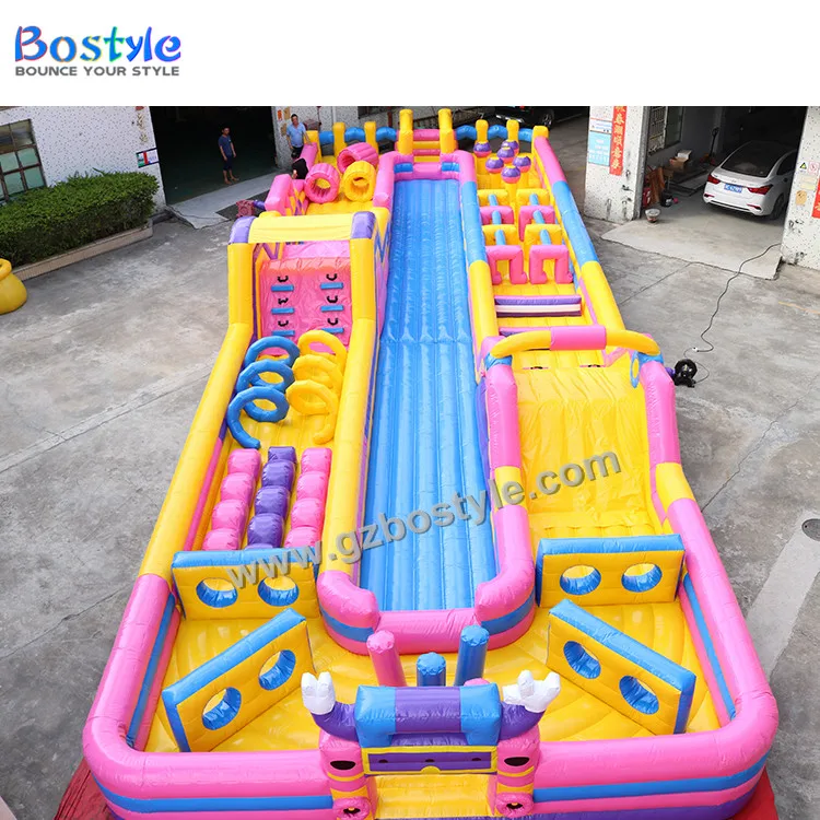 Manufacturer Customized PVC Indoor Inflatable Fun Park Sports Playground Themed Slide Obstacle Toys for Outdoor Amusement