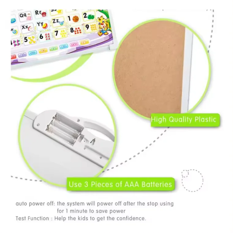 Factory Customize Language ABC Alphabet Learning Wall Talking Poster Chart for Kids
