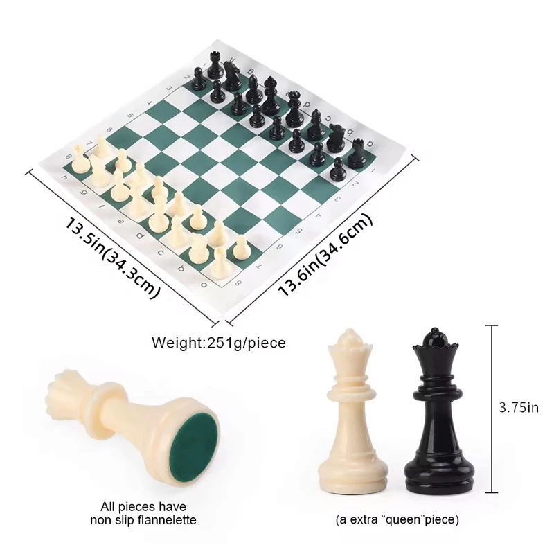 Chinese Factory Direct Sale Outdoor Chess Board Black And White Chess Tournament Plastic Outdoor Chess