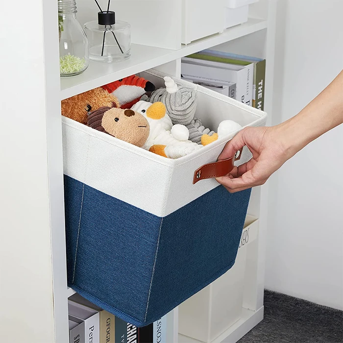 Customized 4 Pack 12 Inch Collapsible Organization Household Items Cube Bins Closet Box Storage For Home