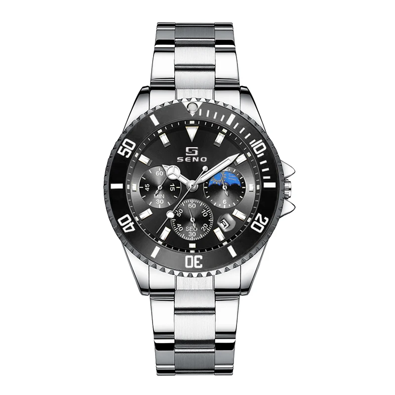 Best sell stainless steel back mens roles watches with calendar for business