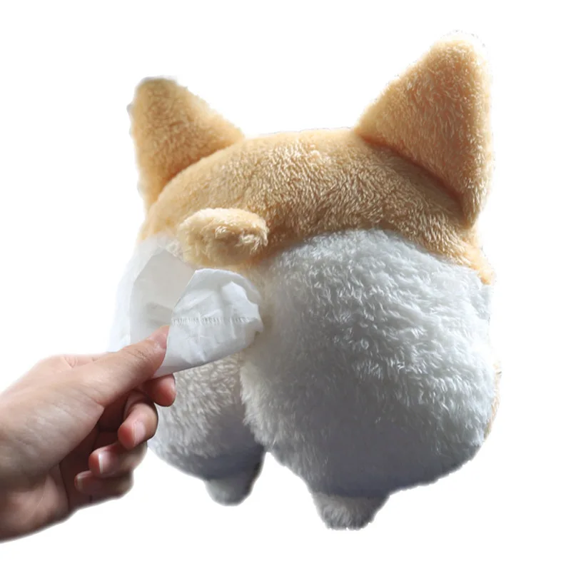 Corgi Butt Car Tissue Holder Sun Visor Napkin Box Vehicle Backseat Tissue Case Holder
