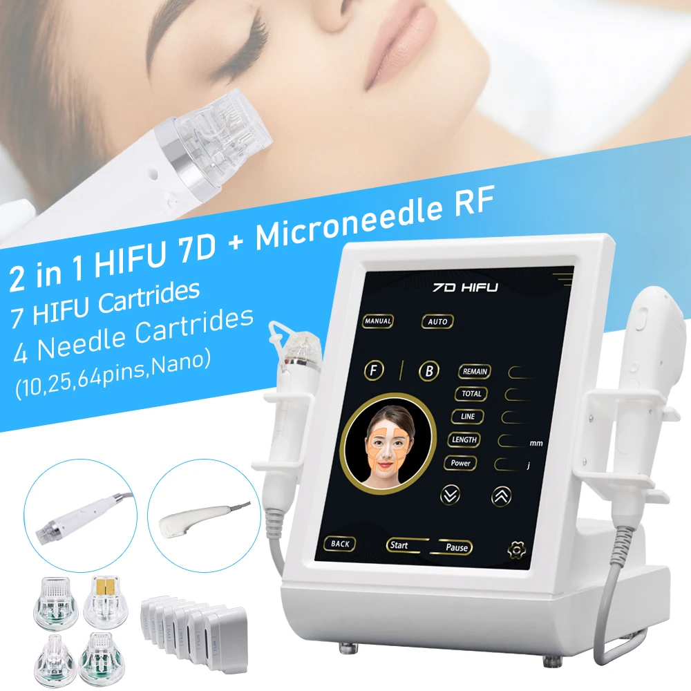 2 в 1 Hifu7d Pink 7d Haifu новейшие 20000 снимки 7D hifu машина CE microfocado hi fu для подтяжки лица 7dhifu