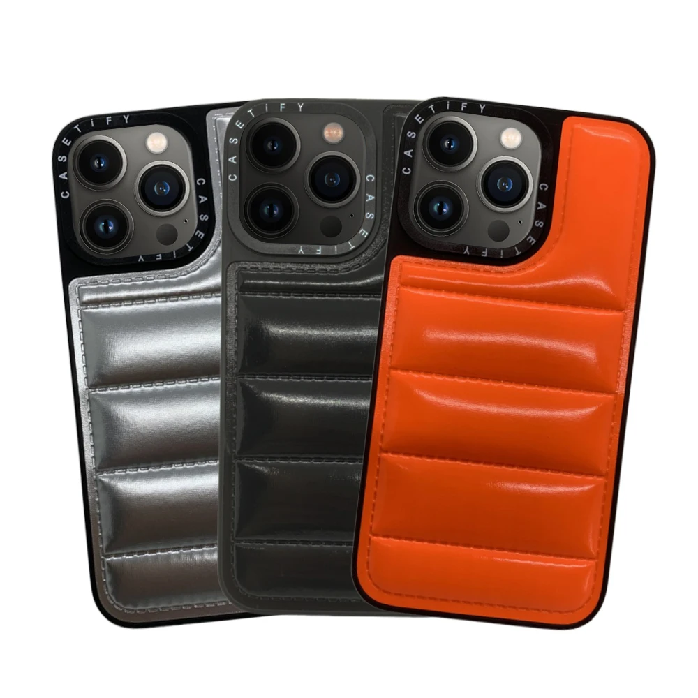 Winter down jacket 3D The Puffer Soft cloth Phone Case For iPhone 12 Pro 7 8 Plus X XS XS MAX 11 MiNi SE 2 13 Back cover