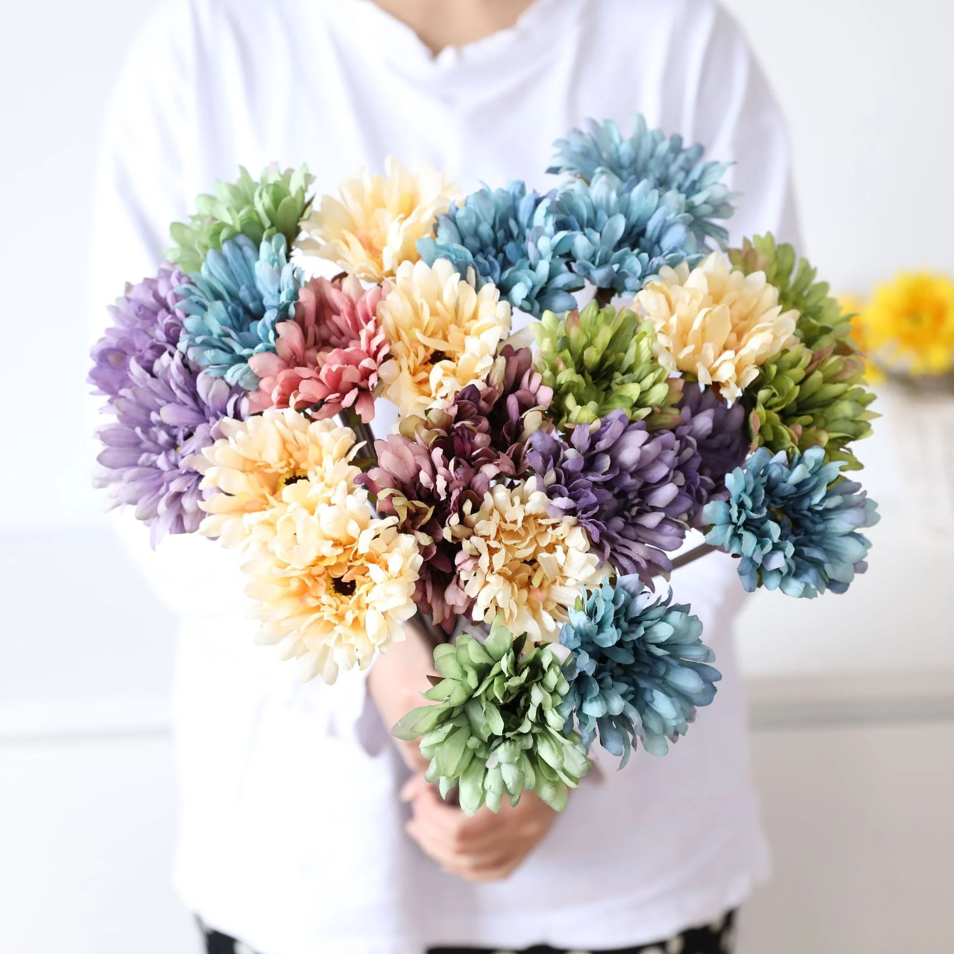 JD-F185 artificial flowers in bulk for wedding Home party decor white artificial flower gerbera