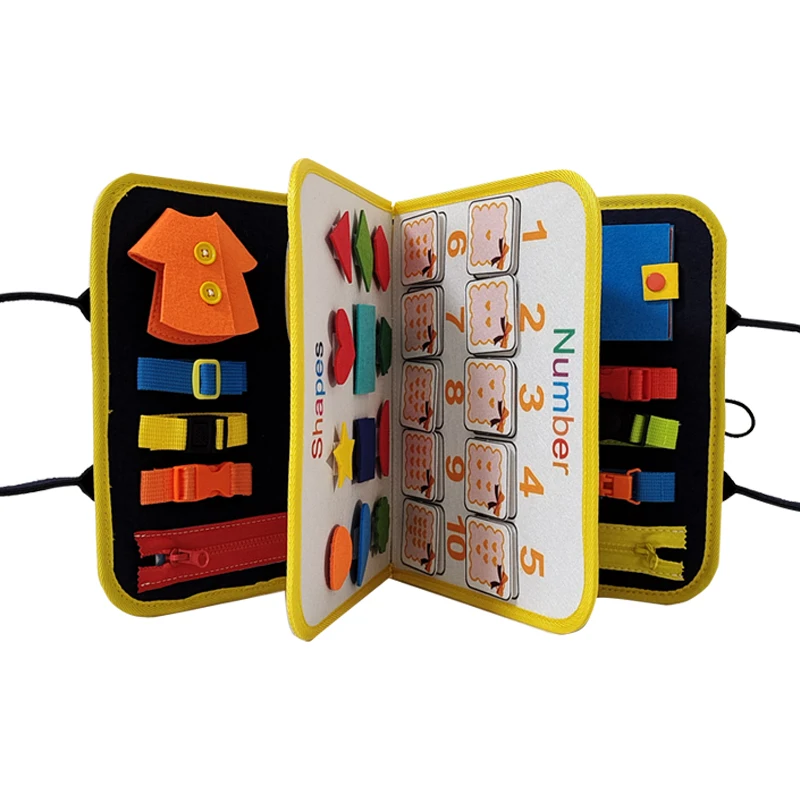 educational DIY toys for children felt busy board activity busy board toddler montessori toys felt kids  Learning board