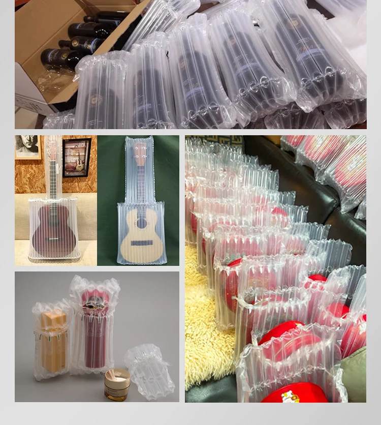2022 New Customized Laptop Packaging Material Air Column Bag Protective Package Inflatable Wrap Pack Bubble Bag
