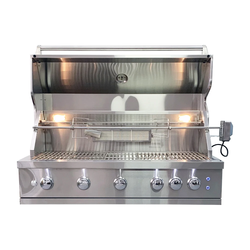 Stainless Weather Proof Propane Butane Built In Kitchen Island Outdoor Cooking Gas Bbg, Gas Barbecue Grill