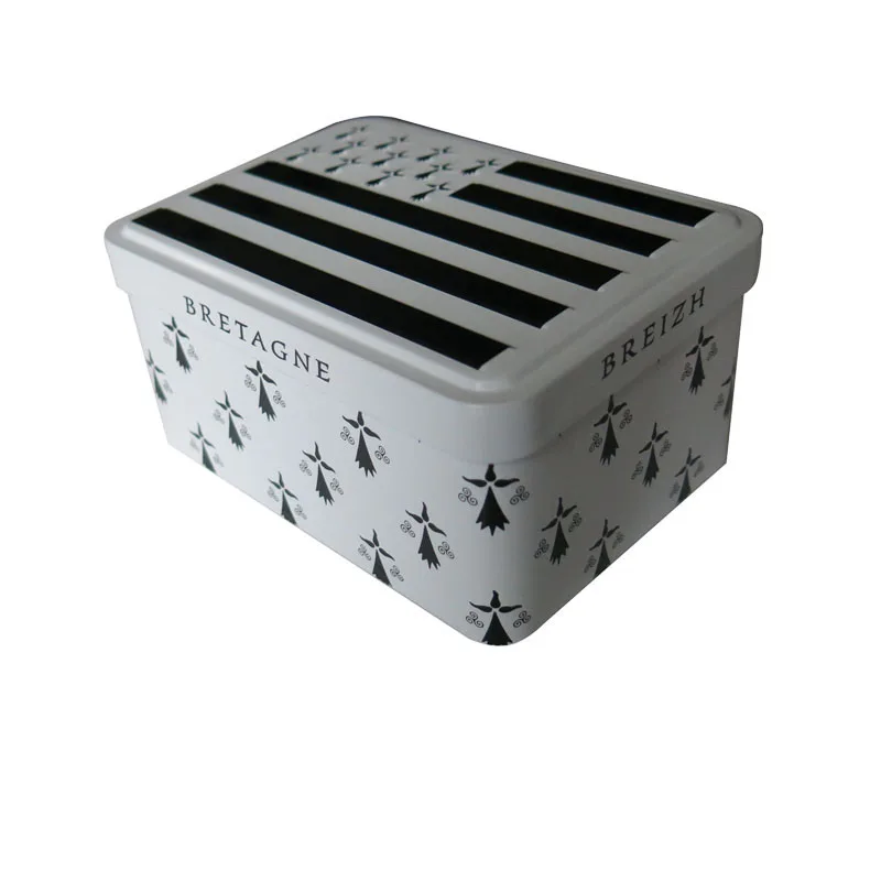 
Factory Price High Quality Metal Rectangular Empty Hinged Tins Box Containers Min Middle Storage Tin Box 