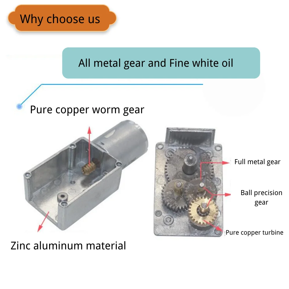 10RPM 40RPM Jgy370 High Torque Reducer Small Hollow Shaft Self-lock Engine 24V 12V Dc Micro Electric Drive Worm Gear Motor
