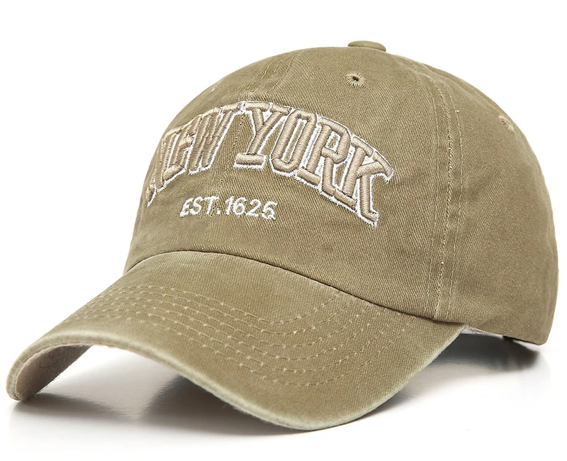 New York City Embroidered Baseball Cap Washed Cotton Unstructured Soft Dad Hat