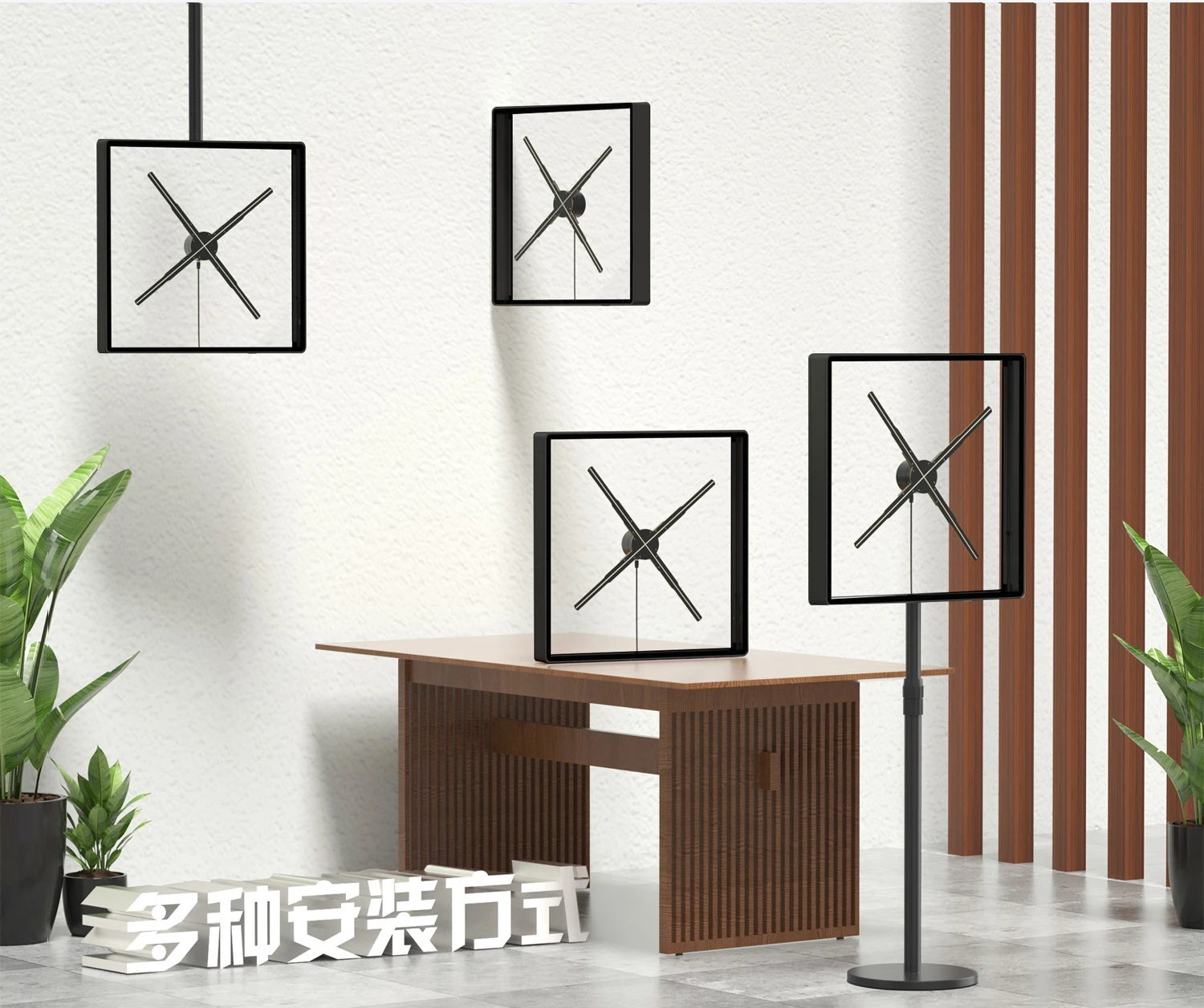 3D Holographic display Projector Live Hologram holograph projector 3d hologram fan System Stage Holographic Fan