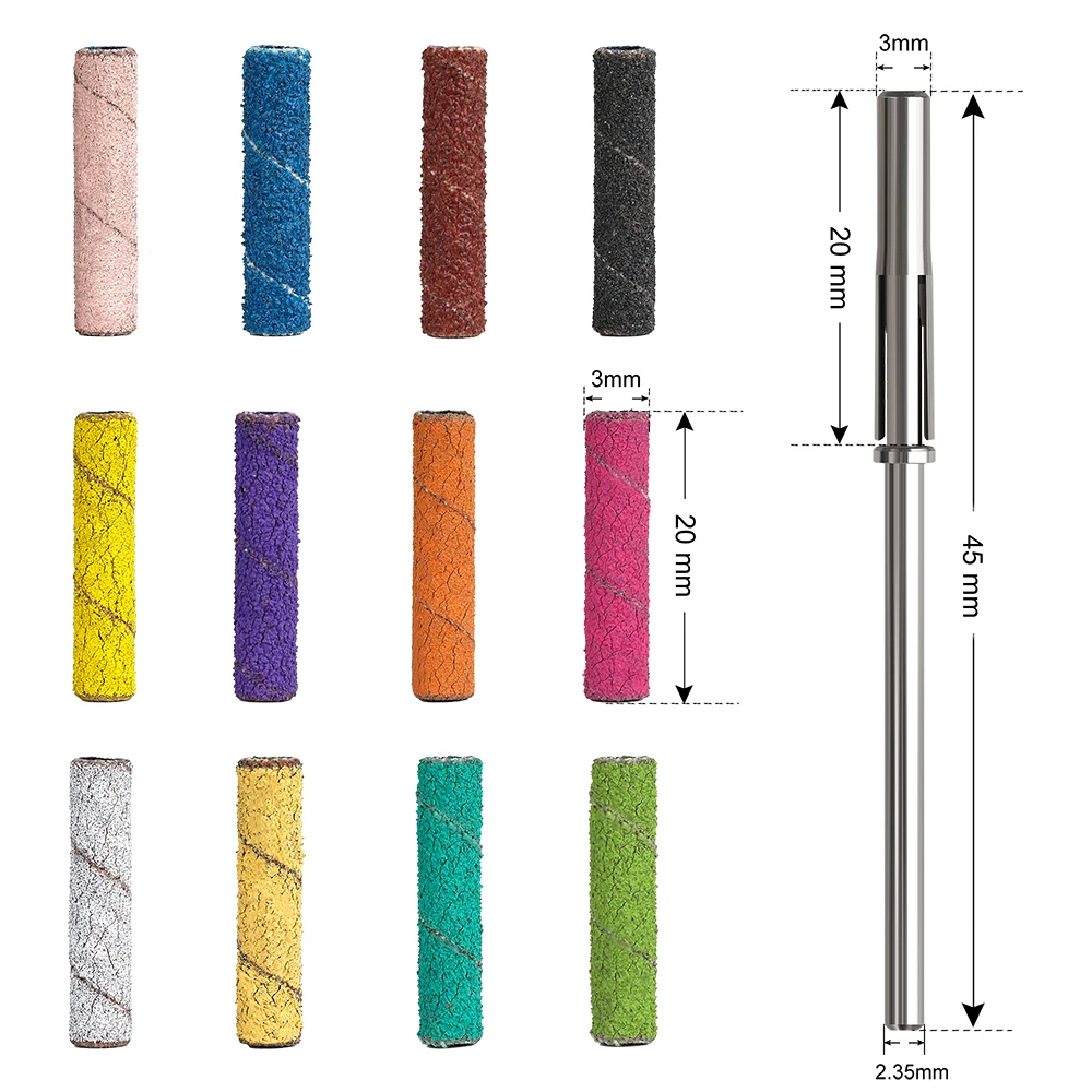 Super Long Mini Sanding Band 50pcs/box 3.1mm Grind Ring Natural Nail Polishing Manicure Tools Sanding Bands For Nail Drill Bits