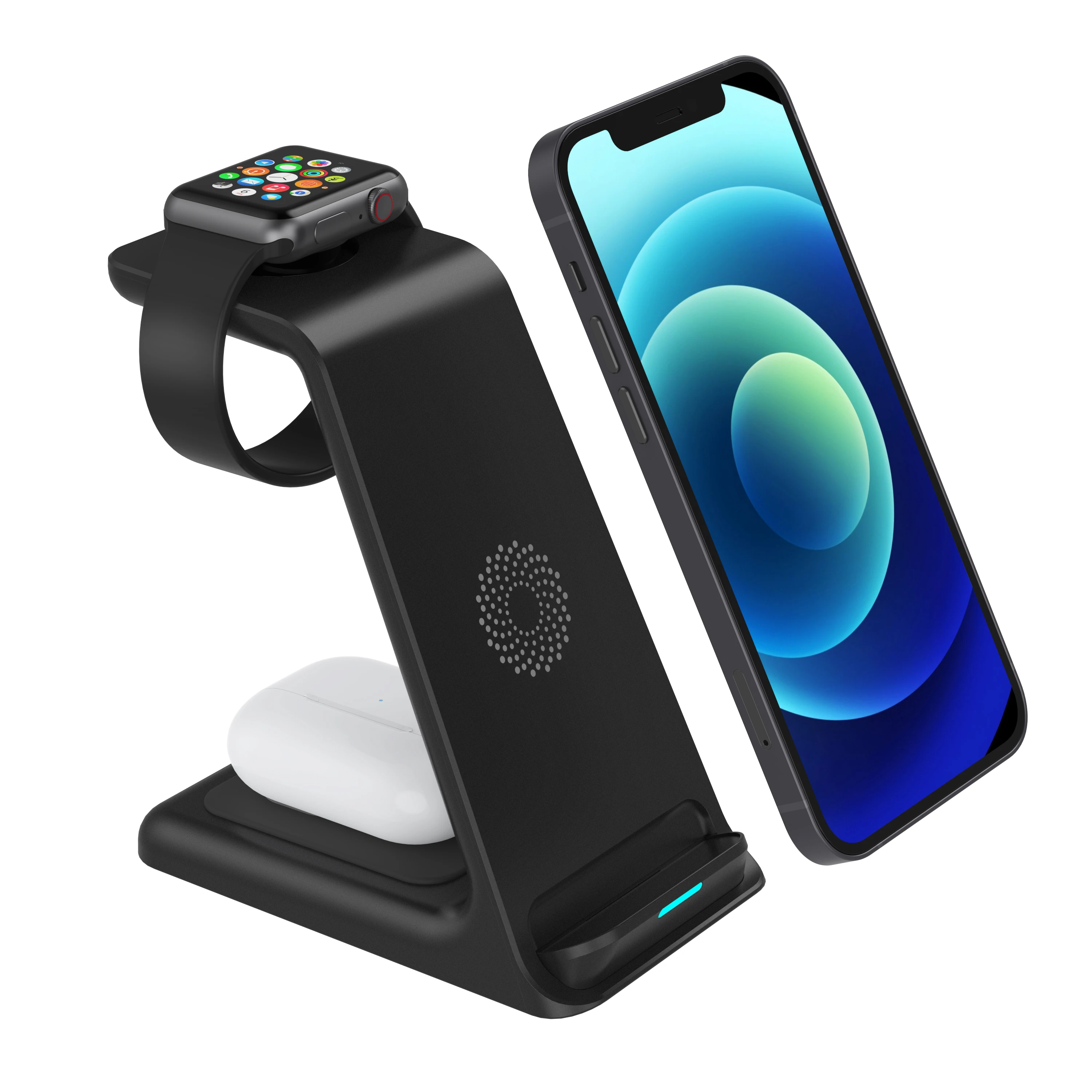 C200 3-in-1 Wireless Charger Multi-functional Desktop Quick Charging Stand for Apple Watch Chargers