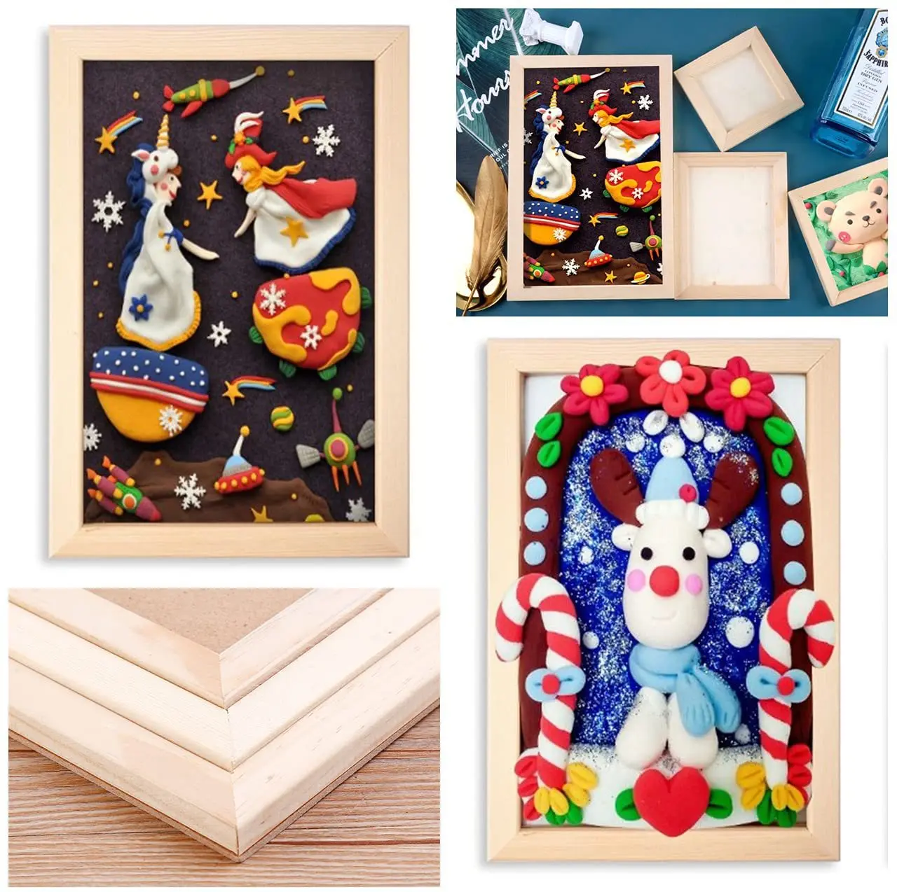Wholesale chic cheap customized rustic wood frame photo small photo frame mini wood frames for pictures