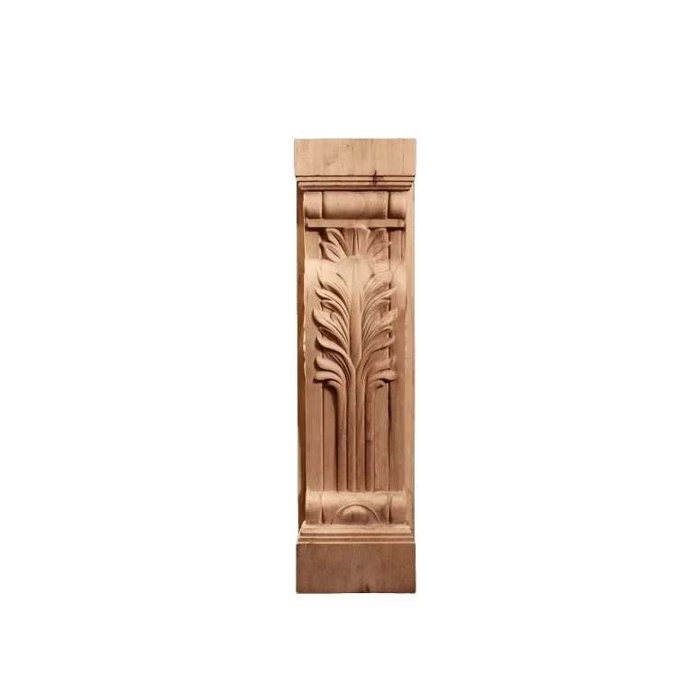2025 Factory Sales Antique Decorative Wooden Corbel Oem Odm Wooden Classic Wood Corbel Bracket Pilaster Flat Column Pillar